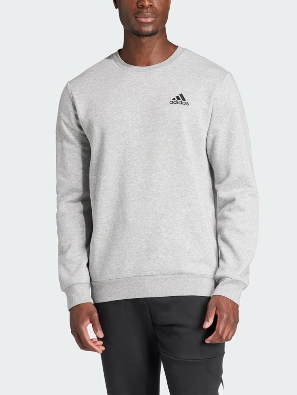 New adidas Essentials Crew Neck Mens Casual Sweatshirt